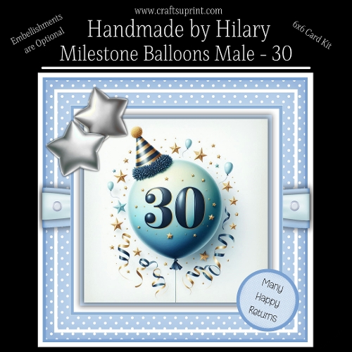 Milestone Balloons Male 30