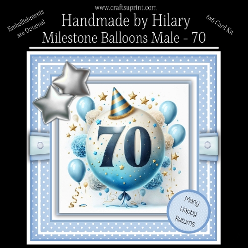Milestone Balloons Male 70