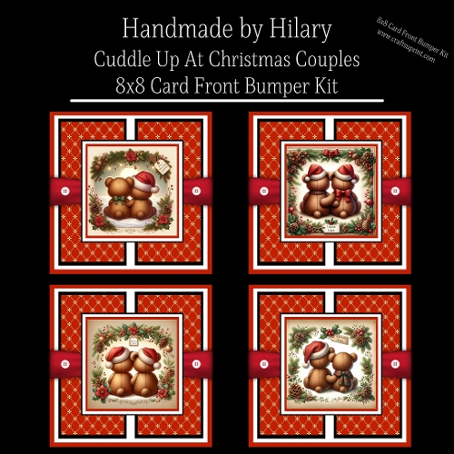 Cuddle Up At Christmas Couples - 8x8 Card Front Bumper Kit