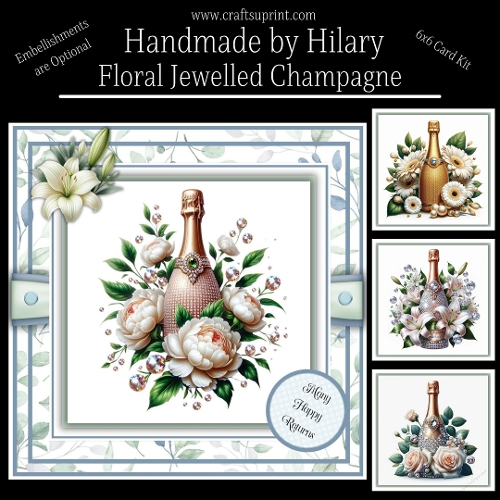 Floral Jewelled Champagne
