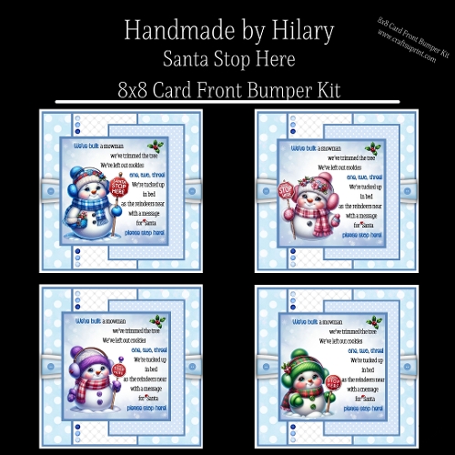 Santa Stop Here - 8x8 Card Fronts Bumper Kit