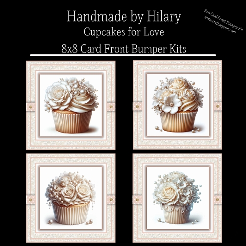 Cupcakes for Love - 8x8 Card Front Bumper Kit