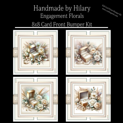 Engagement Florals - 8x8 Card Front Bumper Kit