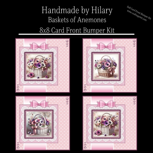 Baskets of Anemones - 8x8 Card Front Bumper Kit