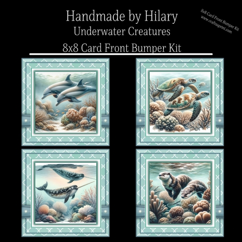 Underwater Creatures - 8x8 Card Front Bumper Kit