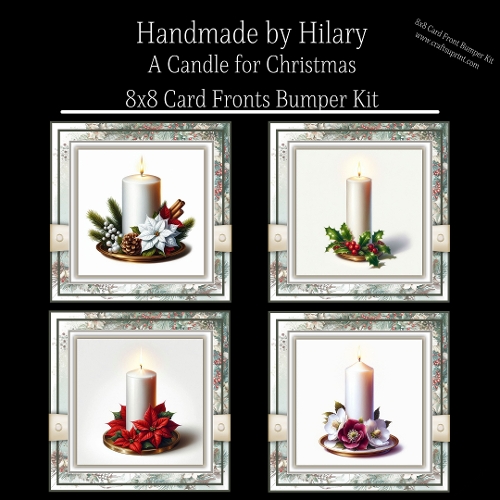A Candle for Christmas - 8x8 Card Front Bumper Kit