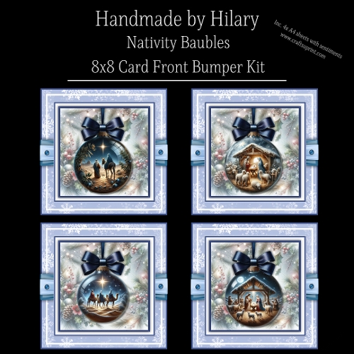 Nativity Baubles - 8x8 Card Front Bumper Kit