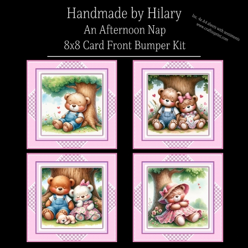 An Afternoon Nap - 8x8 Card Front Bumper Kit
