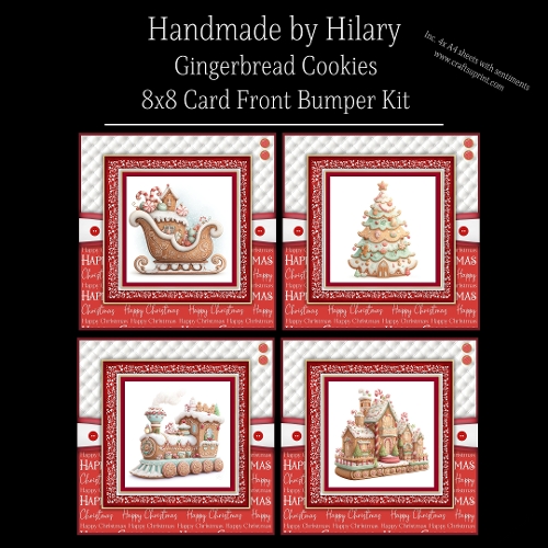 Gingerbread Cookies - 8x8 Card Front Bumper Kit