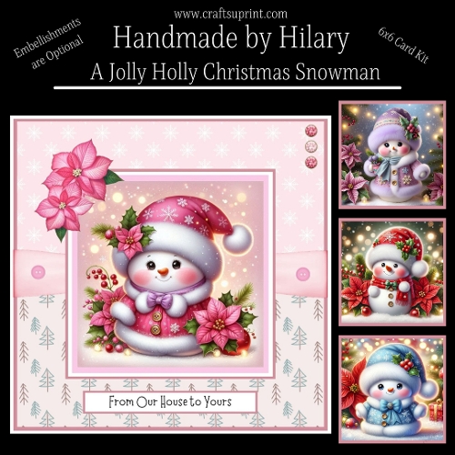 A Jolly Holly Christmas Snowman