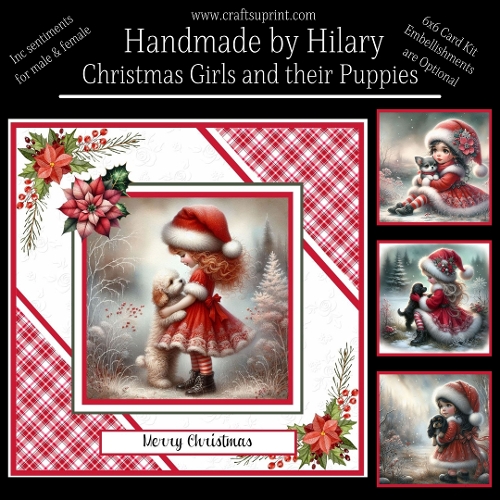 Christmas Girls and their Puppies