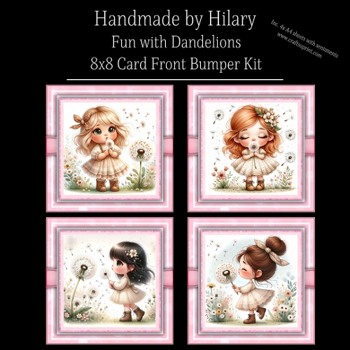 Fun with Dandelions - 8x8 Card Front Kit