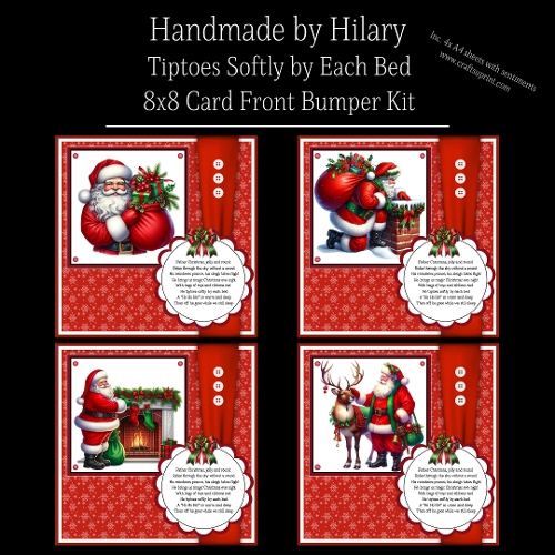 Tiptoes Softly by Each Bed - 8x8 Card Front Kit