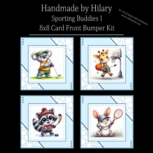 Sporting Buddies 1 - 8x8 Card Fronts
