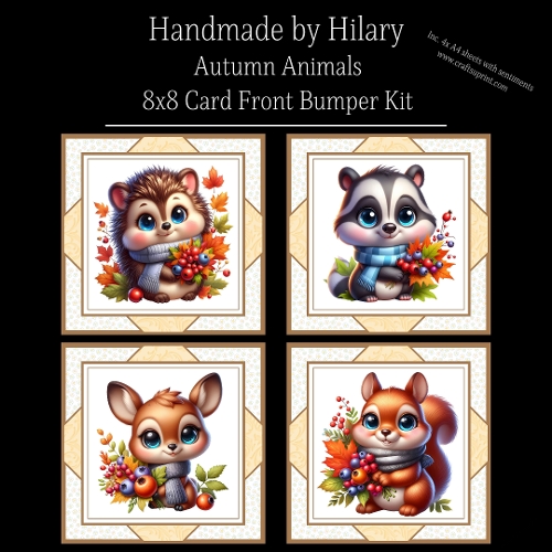 Autumn Animals - 8x8 Card Fronts