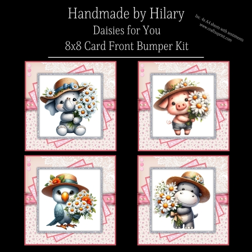 Daisies for You - 8x8 Card Fronts