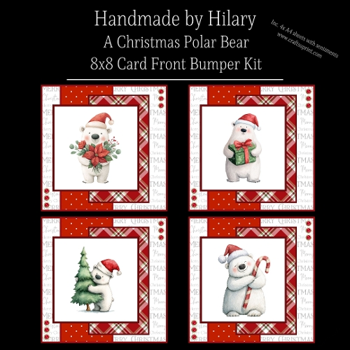 A Christmas Polar Bear - 8x8 Card Fronts