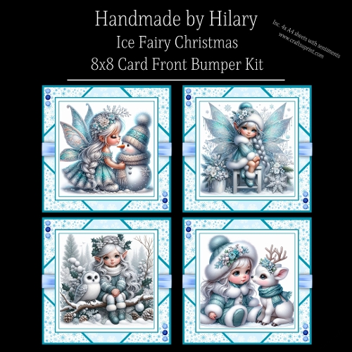 Ice Fairy Christmas - 8x8 Card Fronts