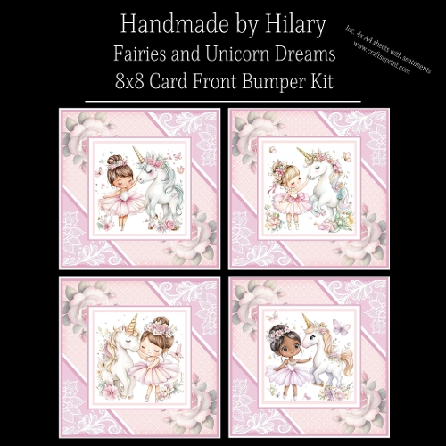 Fairies and Unicorn Dreams - 8x8 Card Fronts