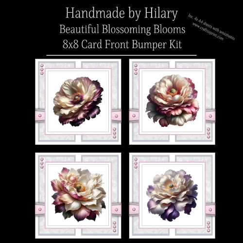 Beautiful Blossoming Blooms - 8x8 Card Fronts