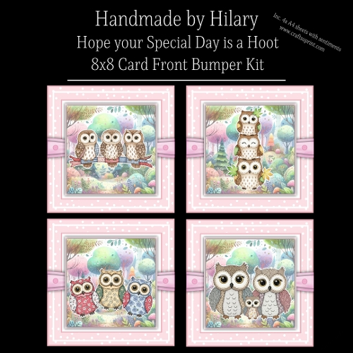 Hope Your Special Day is a Hoot - 8x8 Card Fronts