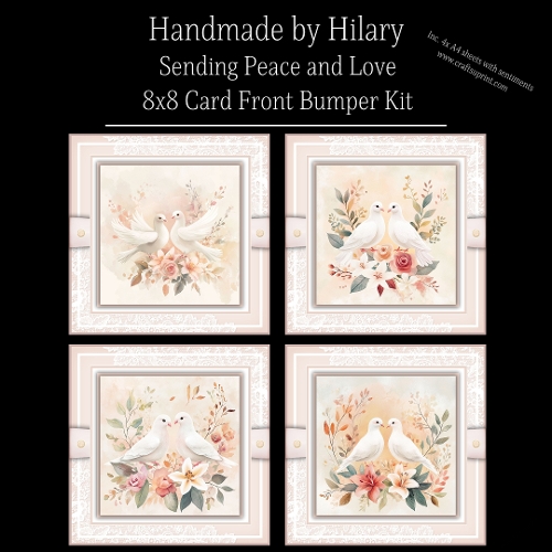 Sending Peace and Love - 8x8 Card Fronts