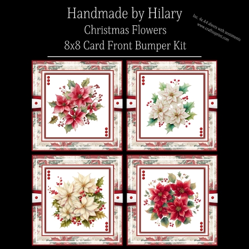 Christmas Flowers - 8x8 Card Fronts
