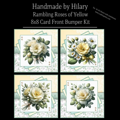 Rambling Roses of Yellow - 8x8 Card Fronts