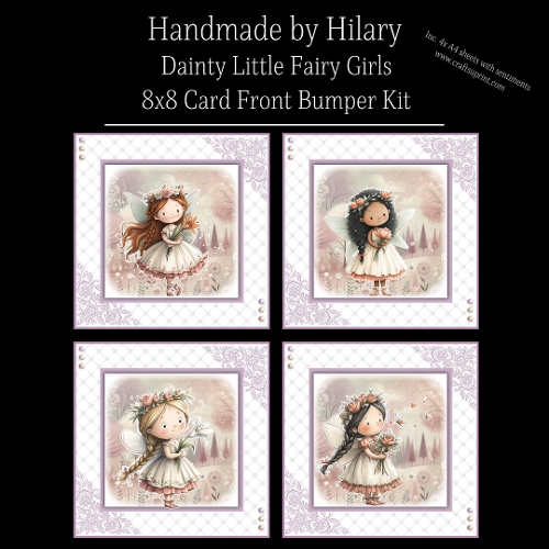 Dainty Little Fairy Girls - 8x8 Card Fronts