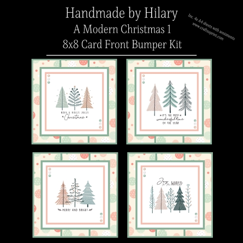 A Modern Christmas 1 - 8x8 Card Fronts