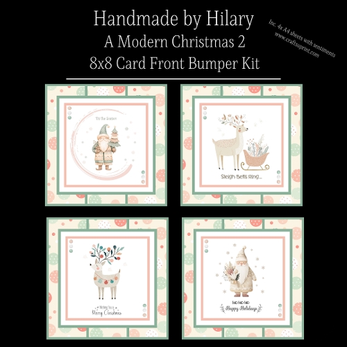 A Modern Christmas 2 - 8x8 Card Fronts