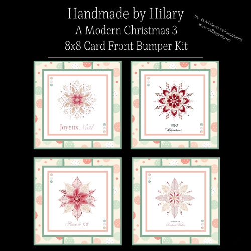A Modern Christmas 3 - 8x8 Card Fronts