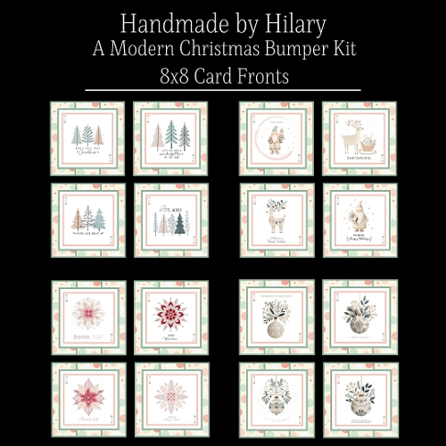 A Modern Christmas Bumper Kit - 8x8 Card Fronts