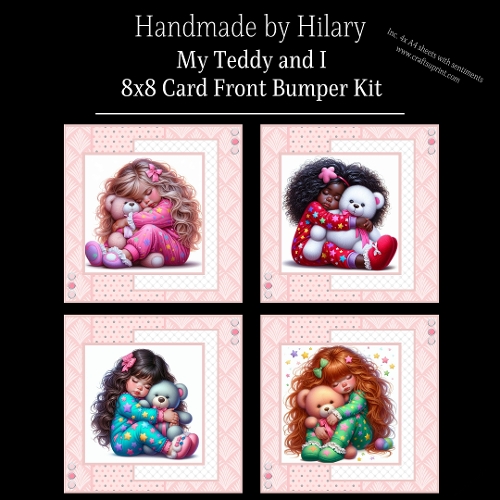 My Teddy and I - 8x8 Card Fronts