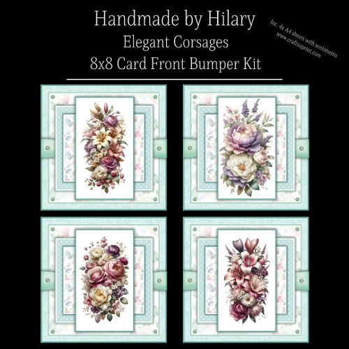 Elegant Corsages - 8x8 Card Fronts
