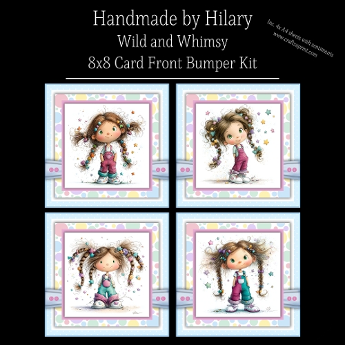 Wild and Whimsy - 8x8 Card Fronts