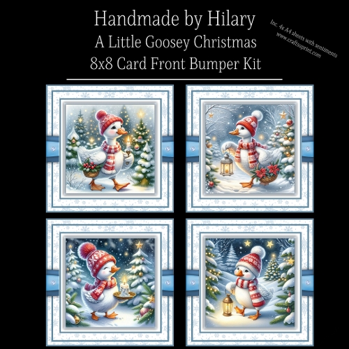 A Little Goosey Christmas - 8x8 Card Fronts