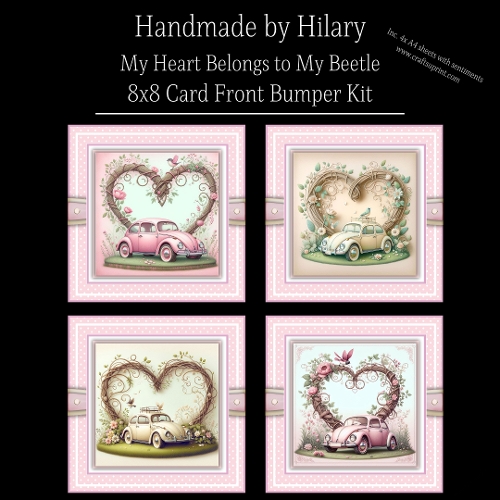 My Heart Belongs to My Beetle - 8x8 Card Fronts