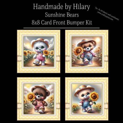 Sunshine Bears - 8x8 Card Fronts
