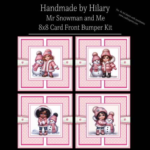Mr Snowman and Me - 8x8 Card Fronts