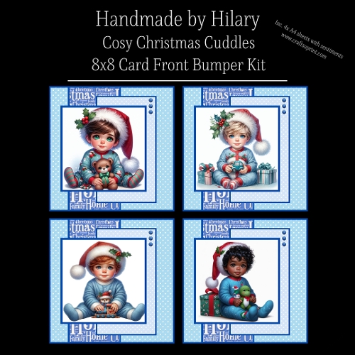 Cosy Christmas Cuddles - 8x8 Card Fronts