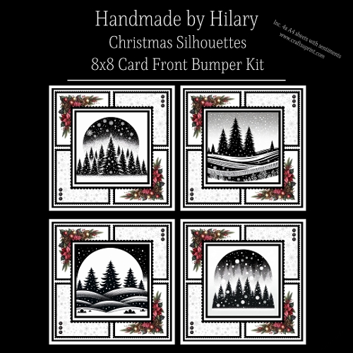 Christmas Silhouettes - 8x8 Card Fronts