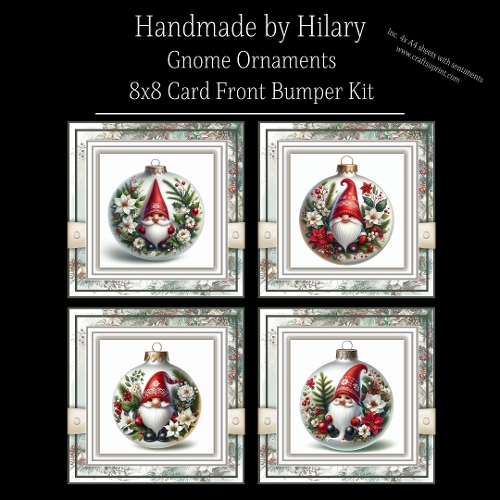 Gnome Ornaments - 8x8 Card Fronts