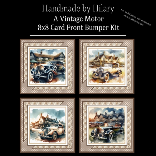 A Vintage Motor - 8x8 Card Fronts