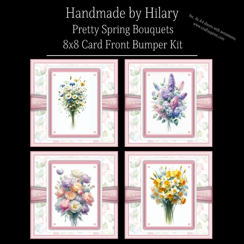 Pretty Spring Bouquets - 8x8 Card Fronts