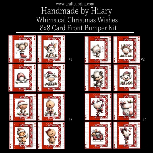 Whimsical Christmas Wishes - 8x8 Card Front Bumper Kit
