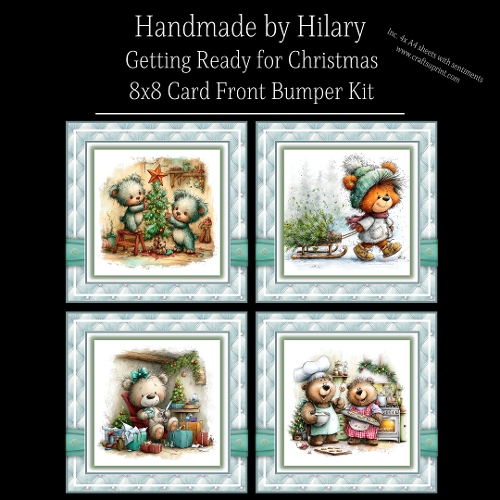 Getting Ready for Christmas - 8x8 Card Fronts