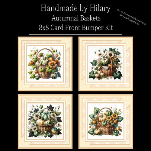 Autumnal Baskets - 8x8 Card Fronts