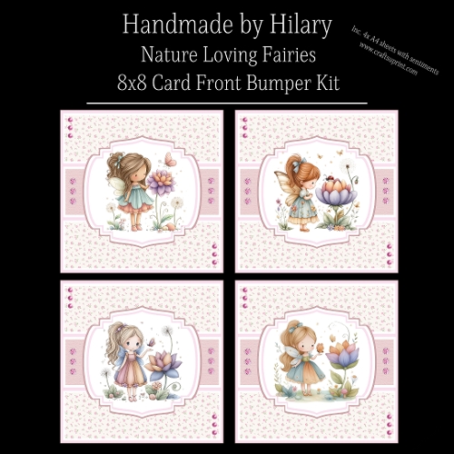Nature Loving Fairies - 8x8 Card Fronts