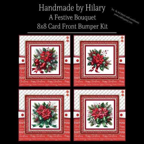 A Festive Bouquet - 8x8 Card Fronts